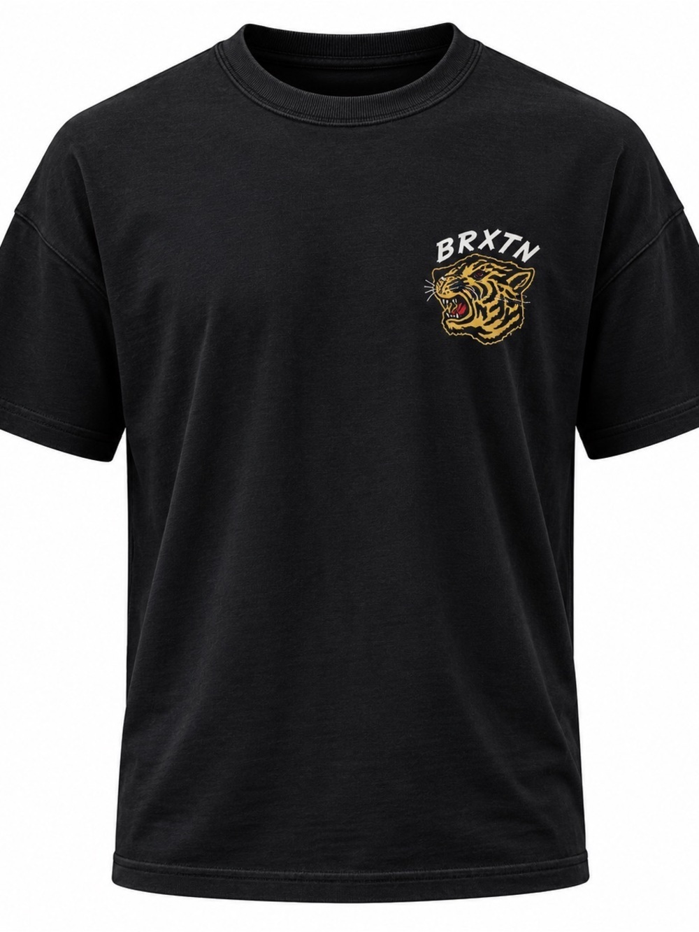 Brixton Tiger Logo T-Shirt Black XS Short Sleeve Graphic Tee